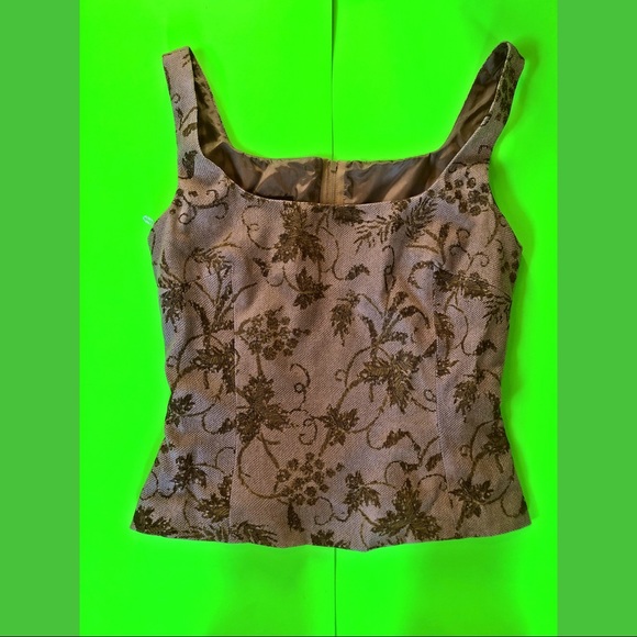 Designer Laurèl floral sparkle tank top bustier s - Picture 1 of 4
